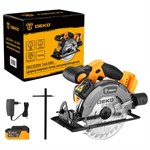 Циркулярная пила аккумуляторная DEKO DKCS20V, 20В, 165мм, 1x4.0Ач