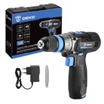 Аккумуляторная дрель-шуруповерт DEKO ZKCD12V PRO в кейсе co съемным патроном, 12В, 2х1.5Ач