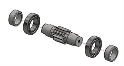 Вал-шестерня для дровокола БЕЛМАШ LSG/LSE-500 (SD25.13.000)