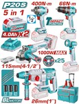 Набор аккумуляторного инструмента TOTAL TCKLI20592