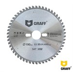 Пильный диск по алюминию 190х30х2,8/2,0 мм 54 зуба GRAFF Expert