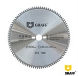 Диск пильный по алюминию 300x30(25.4/20)х3,2/2,5 мм, 96 зубов GRAFF Expert