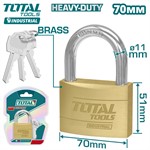 Замок навесной латунный 70мм TOTAL