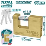 Замок навесной латунный 90мм TOTAL