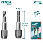 Держатель бит 60 мм, хв. 1/4" TOTAL (2 шт)