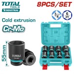 Набор ударных головок 3/4 " TOTAL (8 предметов)