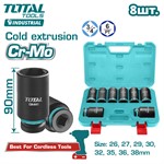 Набор глубоких ударных головок 3/4 " TOTAL (8шт)