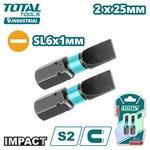 Бита ударная SL6 25мм TOTAL TACIM71SL625 (2 шт)