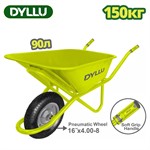 Тачка садовая до 150 кг, кузов 90 л; пневматическое колесо16x4" DYLLU 