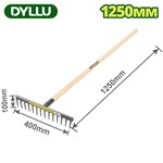 Грабли для гравия 400х1250 мм металлические с черенком, DYLLU
