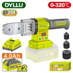 Паяльник для полипропиленовых труб аккумуляторный 20 В, 20/25/32 мм, 0-320°C, P20S, 2АКБ и ЗУ DYLLU 
