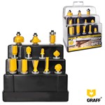 Набор фрез концевых 12 шт, хв.8 мм GRAFF