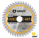 Пильный диск по дереву для болгарки (УШМ) 125 мм 40 зубьев GRAFF