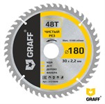 Пильный диск по дереву 180 х 30(25,4/20/16) х48Т GRAFF