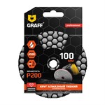 Круг 100 мм Р200 алмазный гибкий шлифовальный GRAFF Круг 100 мм Р200 алмазный гибкий шлифовальный GRAFF