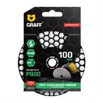 Круг 100 мм Р800 алмазный гибкий шлифовальный GRAFF Круг 100 мм Р800 алмазный гибкий шлифовальный GRAFF