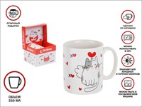 Кружка керамическая, в кор., 350 мл., CATS-3, PERFECTO LINEA