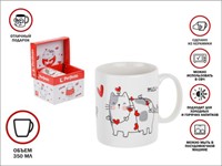 Кружка керамическая, в кор., 350 мл., CATS-4, PERFECTO LINEA
