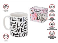 Кружка керамическая, в кор., 350 мл., LOVE-1, PERFECTO LINEA
