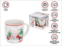 Кружка керамическая, в кор., 360 мл., WINTER TIME-4, PERFECTO LINEA