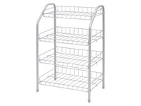 Этажерка для обуви 4-х секционная, 460х280х700 мм, матовый серый, NIKA