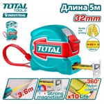 Рулетка усиленная с магнитом 5м TOTAL