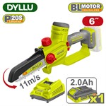 Пила садовая аккумуляторная DYLLU 20В, шина 15см, 20В, АКБ 2 А/ч