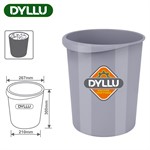 Ведро пластиковое для мусора 267x210x300 мм DYLLU