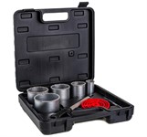 Набор коронок по керамической плитке 33-53-67-73-83 мм + напильник MATRIX