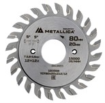 Пила подрезная регулируемая 80×20x2,8-3,6мм, 12+12 зуб. METALLICA Industry