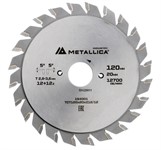 Пила подрезная регулируемая 120×20x2,8-3,6мм, 12+12 зуб. METALLICA Industry