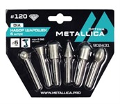 Набор шарошек алмазных по плитке камню бетону P120 L=60 мм 6 шт METALLICA Optima