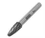 Борфреза по металлу твердосплавная, параболическая, тип-F, 8 мм Denzel