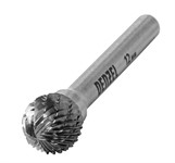 Борфреза по металлу твердосплавная, шарообразная, тип-D, 12 мм Denzel