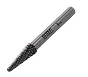 Борфреза по металлу твердосплавная, коническая закругленная, тип-L, 8 мм Denzel