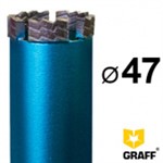 Коронка для алмазного бурения 47 мм 1 1/4" по железобетону бурения GRAFF