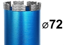 Коронка для алмазного бурения 72 мм 1 1/4" по железобетону бурения GRAFF