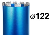 Коронка для алмазного бурения 122 мм 1 1/4" по железобетону GRAFF