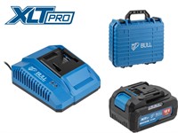Набор аккумулятор 4 А*ч и зарядное устройство 1х4 А BULL XLTpro в чем. SET (18 В, АКБ 1х4 А*ч, Li-ion, З/У 1 слот, 4 А)