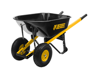 Тачка строительная усиленная 140 л, 250 кг, двухколесная 15х6.00-6 Denzel