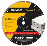 Диск алмазный  по железобетону и камню 350х3.4х25,4/20 мм RAGE 