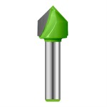 Фреза конусная V-образная 16/16 мм, 90°, хв. 8 мм GRAFF