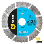 Диск алмазный по бетону 125x22,2x10 мм сегментный турбо GRAFF