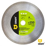 Алмазный диск по керамограниту 250x30/25,4x10 мм сплошной 2,0 мм GRAFF Expert
