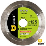 Алмазный диск по керамике 125x22,2x10 мм тонкий 1,2 мм GRAFF Expert