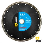 Алмазный диск по керамограниту 230x25,4/22,23x10 мм турбо тонкий 1,8 мм GRAFF Expert