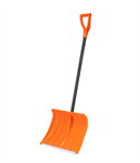 Лопата для уборки снега пластиковая 490х370х1350 мм, стальной черенок, усиленная Сибртех