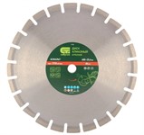 Диск алмазный по асфальту 400 х 25,4 мм сегментный, Сибртех