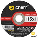 Круг отрезной 115х1,0x22.2 мм для металла GRAFF