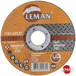Круг отрезной 115х1.6x22.2 мм по нержавеющей стали LEMAN orange